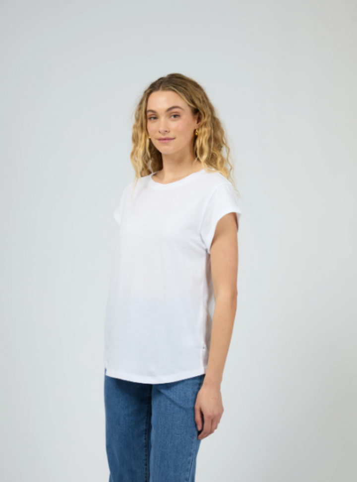 Lucy Turnback Tee - White