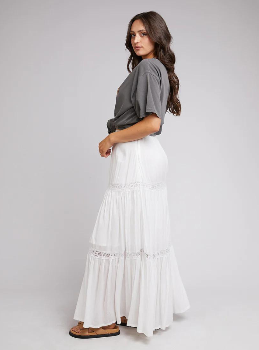 Denver Maxi Skirt - White