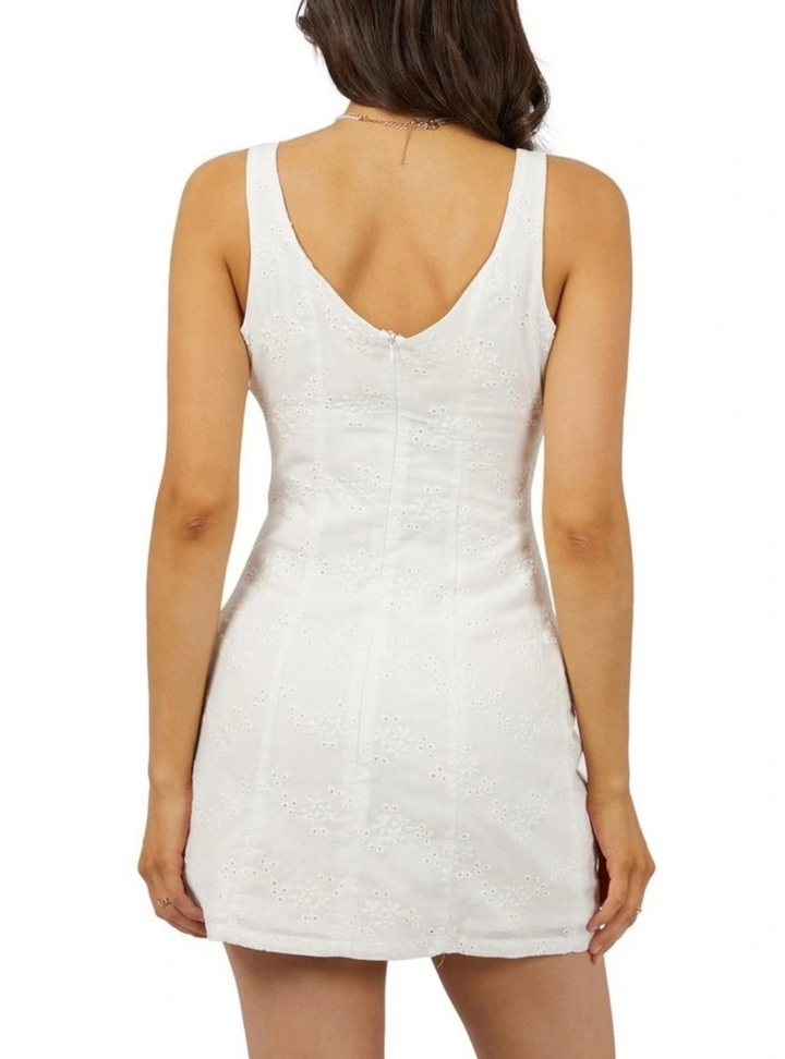 Sutton Broderie Mini Dress - Vintage White