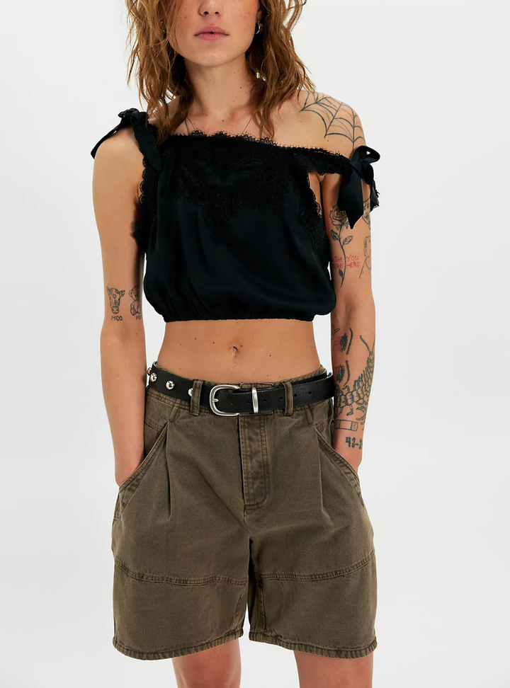 Wild Rebel Barrel Shorts - Teak