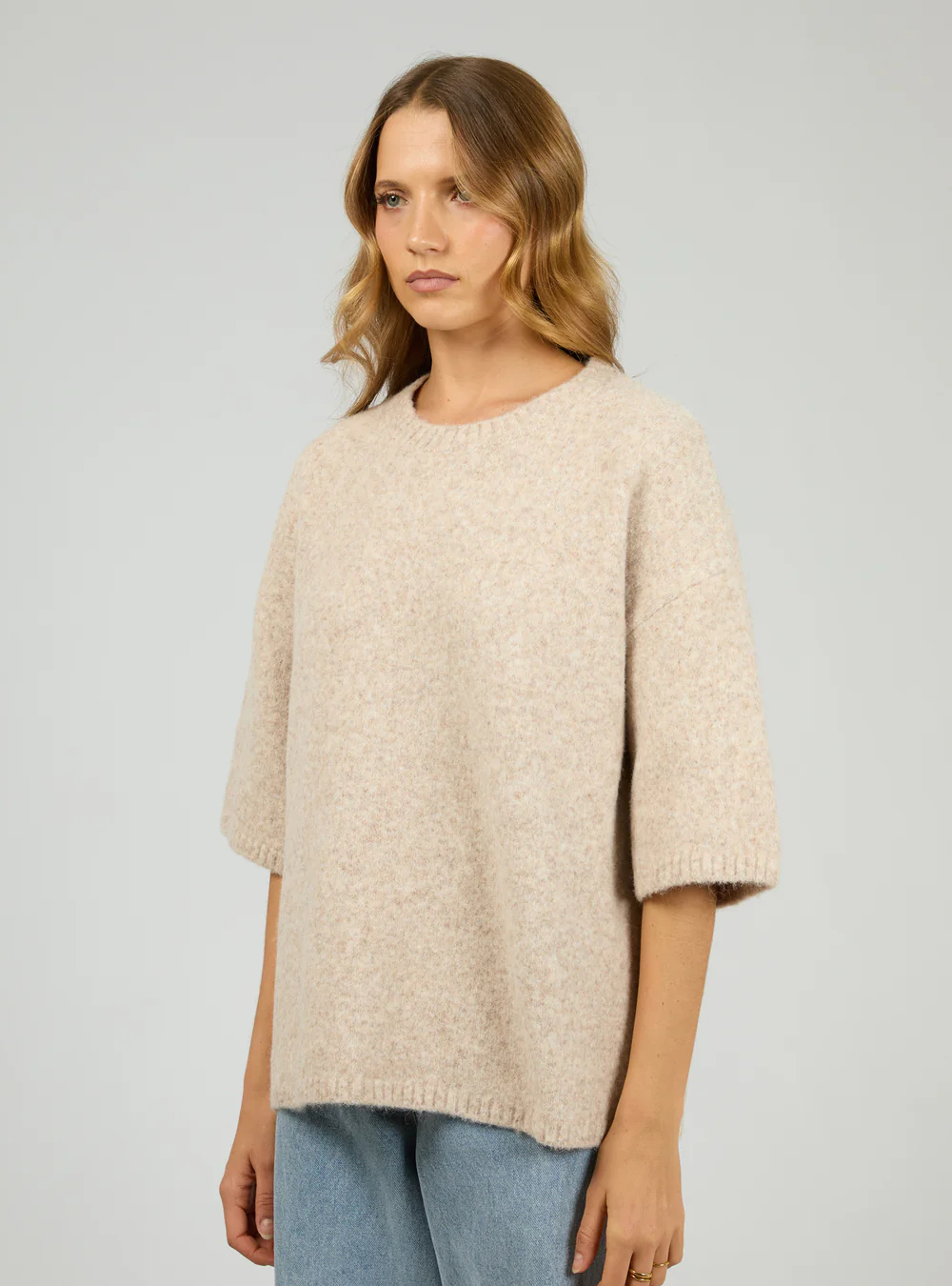 Willow Knit Tee - Oat