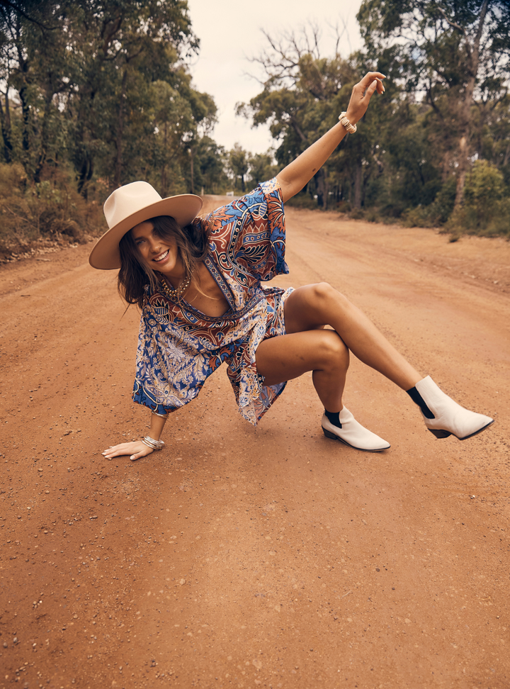 Tali Mini Wrap Dress - Azura