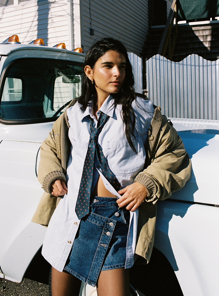 Wynne Denim Skirt - Cornflower