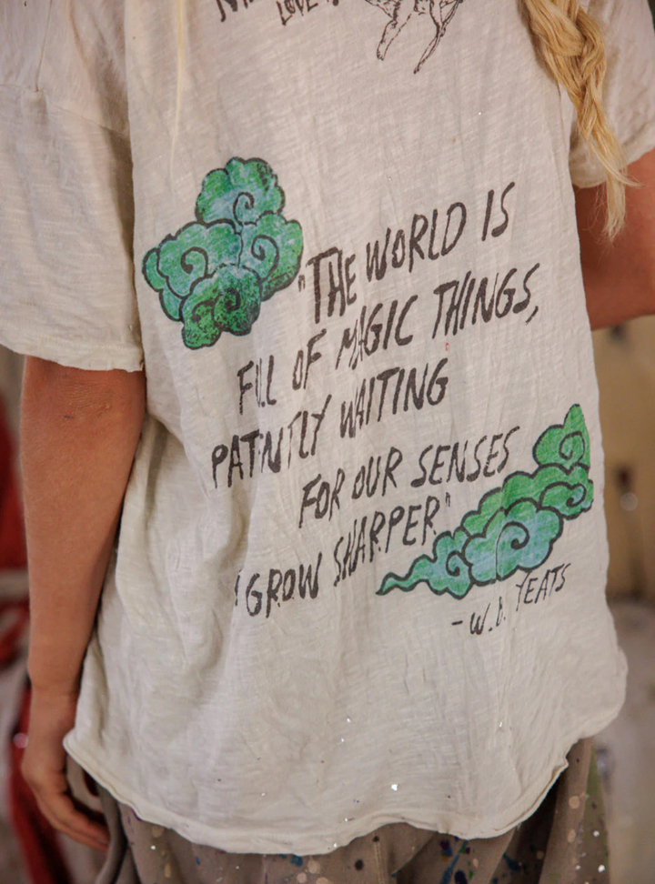 Magnolia Pearl Yeats Magic Dragon Tee 2664 - Moonlight