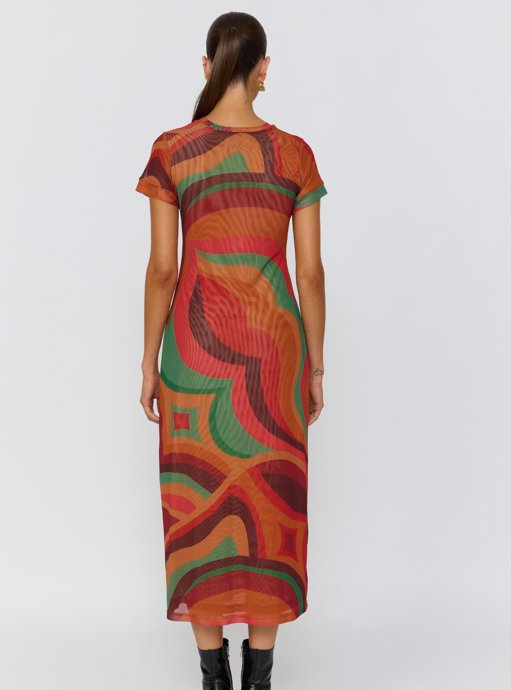 Yoko Midi Dress - Crimson Sun