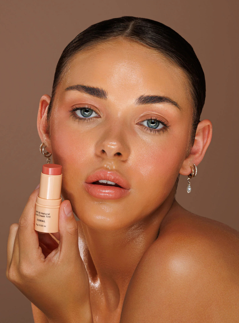 SPF 50 Natural Lip & Cheek Tint - Coral