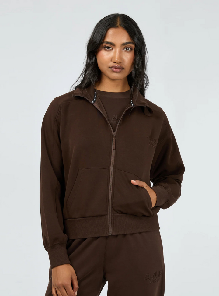 Luxe Active Zip Through - Brown
