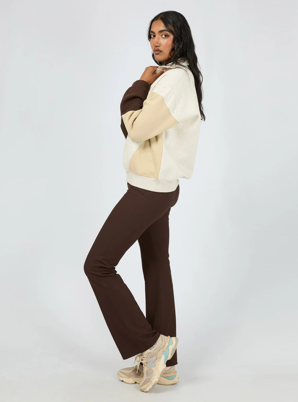 Savannah Panel 1/4 Zip - Oat