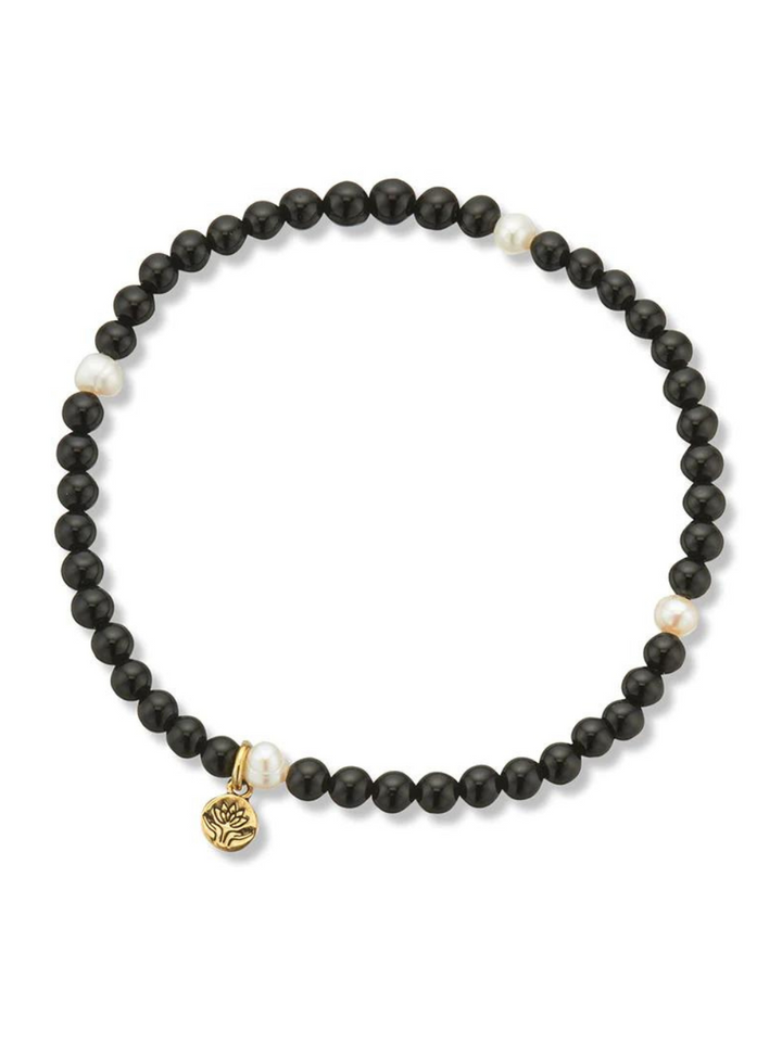 Onyx & Pearl Prosperity Gem Bracelet