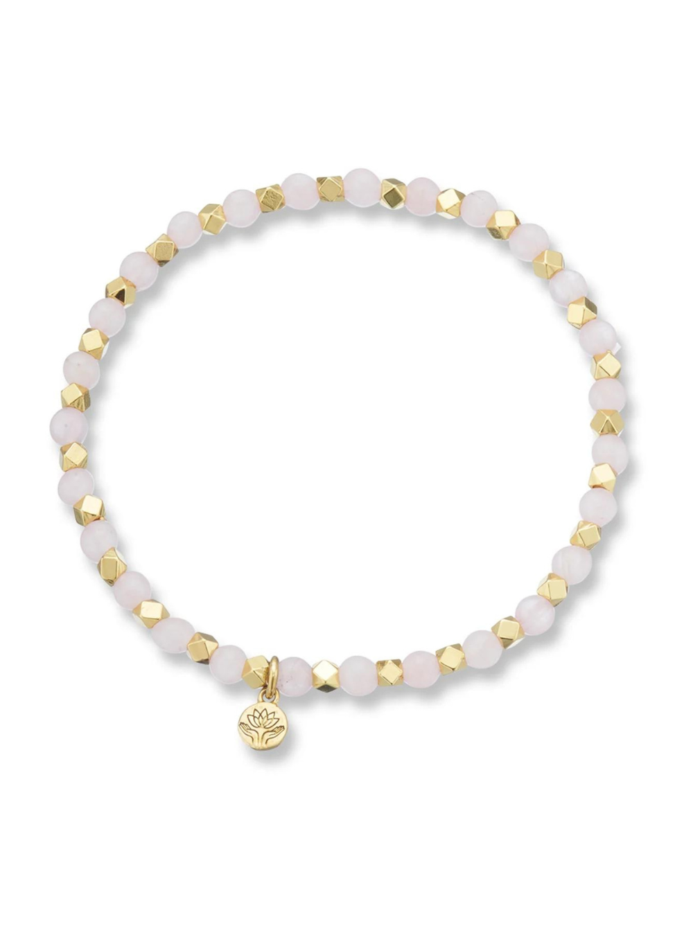 Rose Quartz - Aura of Gold Gem Bracelet