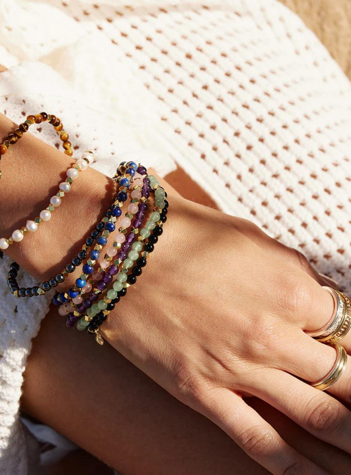 Lapis Lazuli - Aura of Gold Gem Bracelet