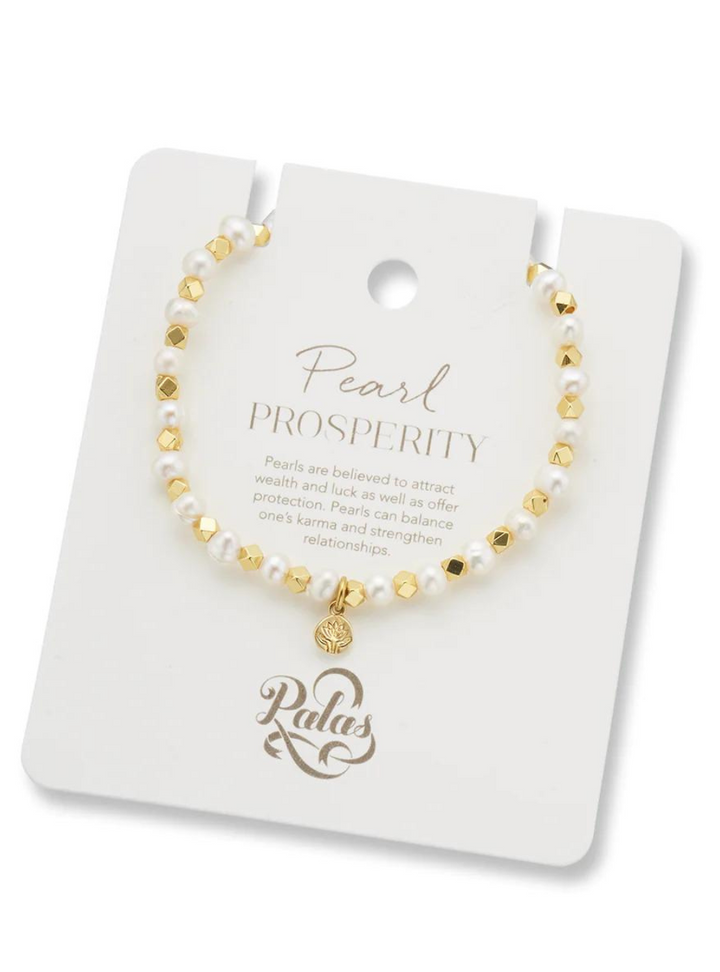 Pearl - Aura of Gold Gem Bracelet