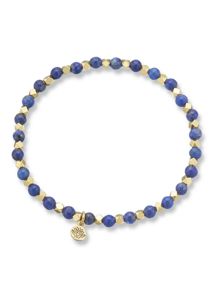 Lapis Lazuli - Aura of Gold Gem Bracelet
