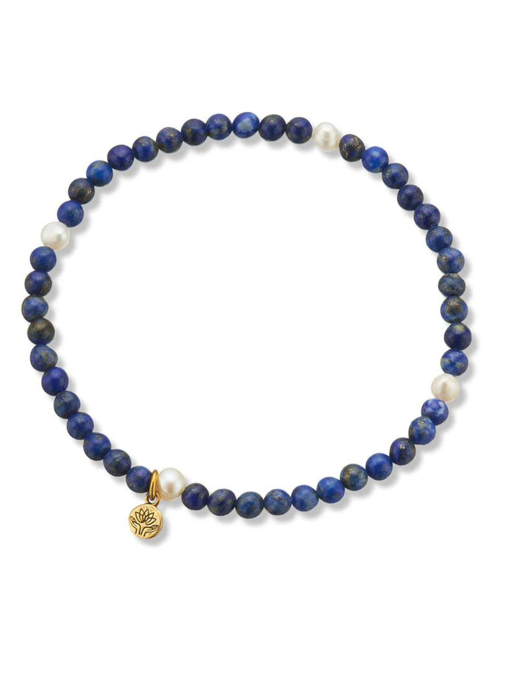Lapis Lazuli & Pearl Prosperity Gem Bracelet
