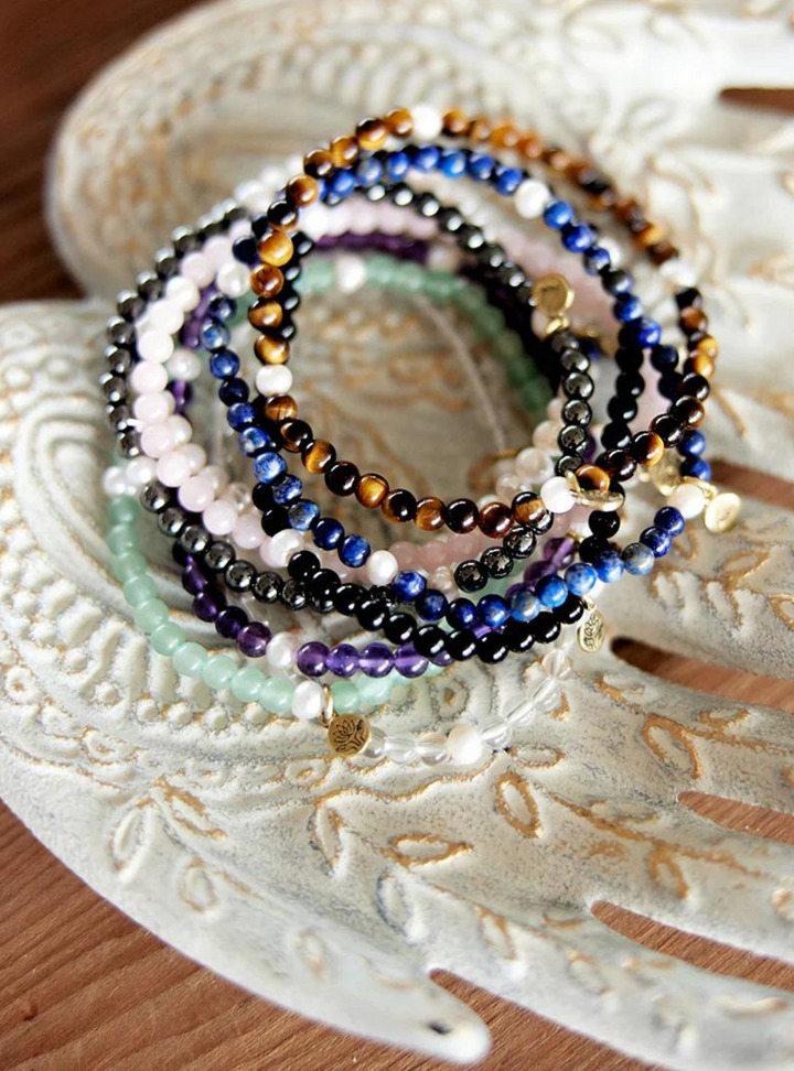 Lapis Lazuli & Pearl Prosperity Gem Bracelet