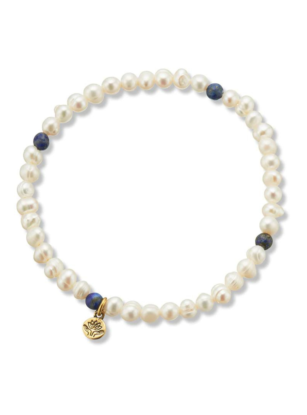 Pearl & Lapis Lazuli Prosperity Gem Bracelet