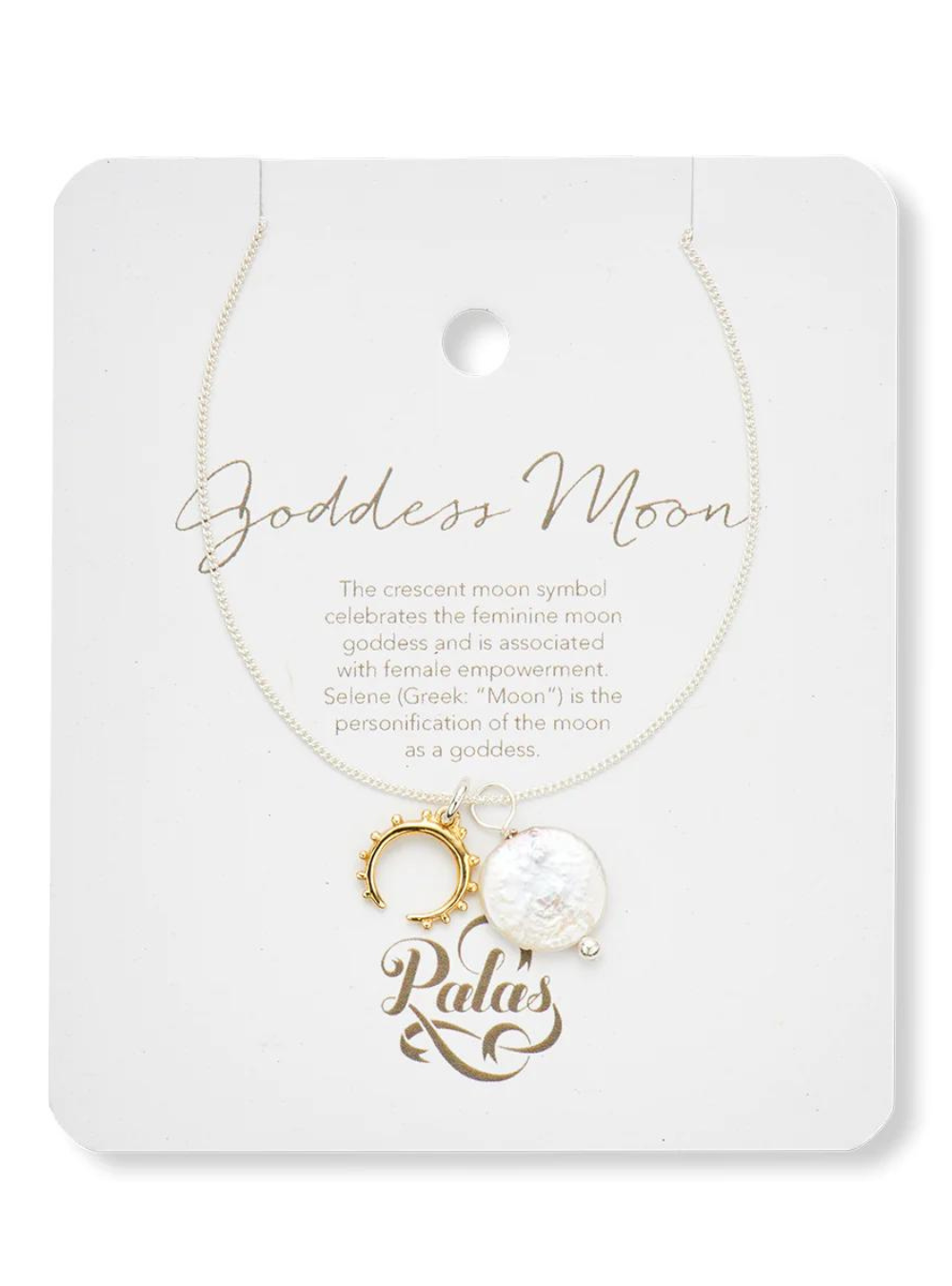 Goddess Moon & Pearl Amulet Necklace